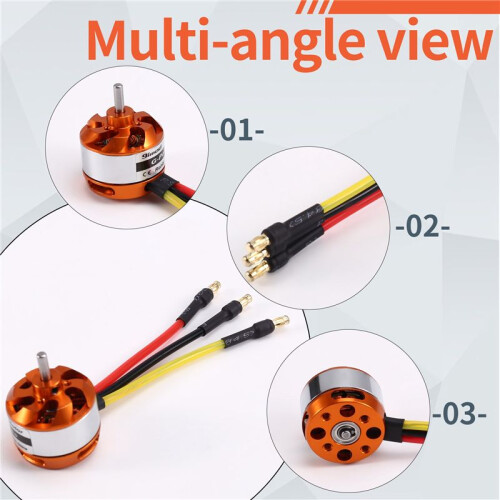 D2822 Brushless Motor Brushless Outer Rotor Motor Suitable for Remote Control Multi-Rotor Fixed-Wing Aircraft 1800KV 1