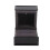LED Black Ring Box, 8x8x7cm, Flocking Interior, Battery-Powered 2