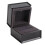 LED Black Ring Box, 8x8x7cm, Flocking Interior, Battery-Powered 3