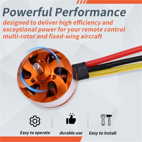D2822 Brushless Motor Brushless Outer Rotor Motor Suitable for Remote Control Multi-Rotor Fixed-Wing Aircraft 1800KV 2