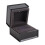 LED Black Ring Box, 8x8x7cm, Flocking Interior, Battery-Powered 9