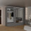 (Grey, 208cm) Charlie High Gloss Sliding Wardrobe 3