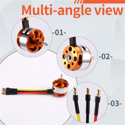 D2822 Brushless Motor Brushless Outer Rotor Motor Suitable for Remote Control Multi-Rotor Fixed-Wing Aircraft 1450KV 2