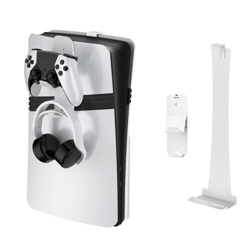Console Wall Bracket Hanging Storage Bracket Storage Rack Storage Accessories for PS5 Pro/Slim Game Console White 2