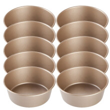 4 Inches Carbon Steel Metal Cheese Pan Cake Mold Air Fryer Round Bread Mould Tart Holder Pudding Jelly DIY Bakery