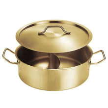 Stainless Steel Pot Double Handle Double-Handled Pot Stainless Steel Hot Pot Basin Household Hot Pot Soup Pot A