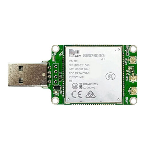 Placa Base SIMcom SIM7600G-H LTE CAT4 USB Dongle + FPC Compatible con para Placa Base de Desarrollo GNSS 1
