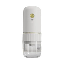 Portable Electric Coffee Grinder Adjustment One-Button Bean Grinder USB Rechargeable Home Outdoor Blender White