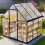 Birchtree BIRCHTREE 6X6FT Polycarbonate Greenhouse Dark Grey 12
