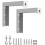 2Pcs Projector Curtain Hanger Projector Screen L-Bracket Mounting Hanger Holder Adjustable Extension Mount Stand 9