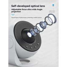 Projecteur de Galaxie D'Intérieur HD Starlight avec Haut-Parleur 13 Bobines de Film Rotation à 360 Mise au Point Réglable