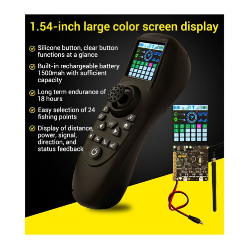 TXG4 1.54Inch Colored Screen Display Single-Hand Remote Controller 6-12V Receiver Board GPS Control for RC Bait Boat 2