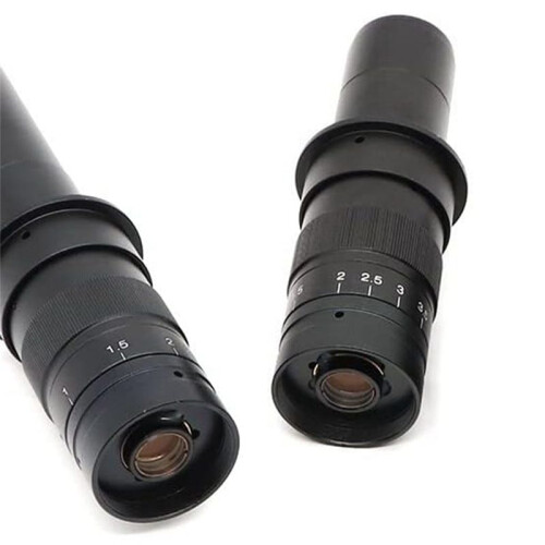 Lab Microscope Accessories Adjustable Magnification C Mount Lens for -Compatible VGA USB Microscope Camera 180X