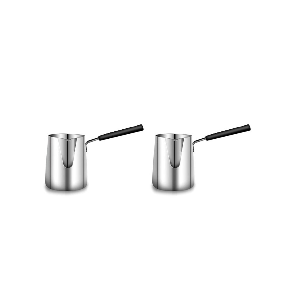 2X 600Ml Turkish Coffee Pot Stainless Steel Milk And Coffee Warmer Chocolate Butter Melting Pot 4711587007585