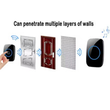 Home Intelligente Draadloze Deurbel 300M Waterdicht Welkom SmartHome Pager met Groot Bereik Slimme Deurbelbel EU-Stekker