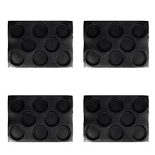 4X 8 Holes Hamburger Bun Pans for Baking Mesh Silicone Bread Pans for Baking Non Stick Perforated Baking Molds