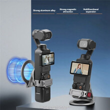 Teleprompterhållare för Osmo Pocket 3 Magnetisk Adapterram med Handrep Kameraexpansionsfäste