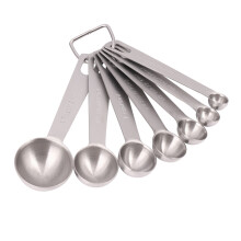 Stainless Steel Measuring Spoons Set of 7 Stackable Measure Spoon for Dry and Liquid Ingredients Etched Marked Baking Cooking Spoon with Detachable