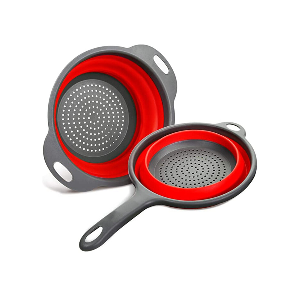 Collapsible Silicone Colanders And Strainers Pasta Vegetable/Fruit Kitchen Mesh Strainers With Extendable Handles 4712439067115