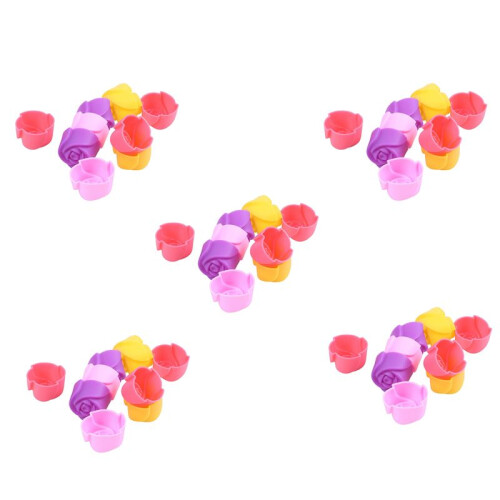 50 x Silikon Rose Muffin Plaetzchen Becher Kuchen Backen Form