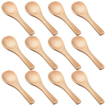 30 Pezzi Piccoli Cucchiai di Legno Natura Cucchiai di Legno Cucchiai di Degustazione Condimenti Cucchiai di Sale per Cucina Cottura Olio