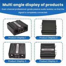 Dual-Channel 6.5 XLR Mixer Audio Isolator Current Sound Noise Mixer Microphone Common Ground Filter