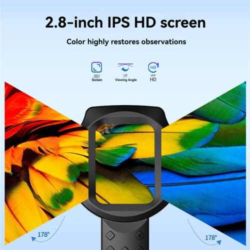 Microscópio Digital Portátil com Tela IPS de 2,8 Polegadas, Lupa Digital Portátil de 2 MP e Luzes de 15 LED Integradas 2
