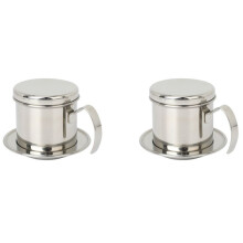 2X Vietnamesische Filter Kaffee Maschine mit Feinem Filter Sieb Vietnamesischer Kaffee Einfache Tropf Filter Maschine für Baristas