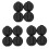 Kitchen 44 mm Diameter Plastic Black Button  for Gas Cooktop 12 1