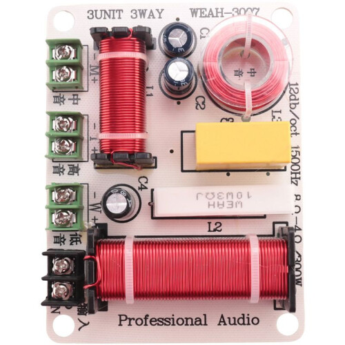 3 Way Speaker Frequency Divider 300W HiFi Crossover Filter Frequency Distributor for DIY Home Speaker Modification 1