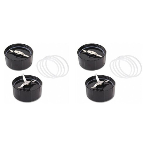 2 set Replacement  and Flat Blades - Replacement Parts with Extra 8 Gaskets for 250W Blender Juicer Mixer