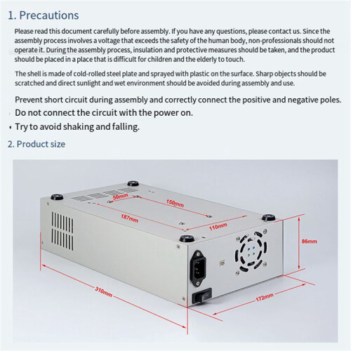 Produktbild von Schaltnetzteil 65V 800W SMPS – Einstellbare Spannung, Kompatibel Mit RD6018 / RD6012