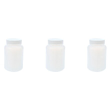 3X Laboratory Chemical Storage Case White Plastic Widemouth Bottle 500ML