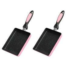 2X Tamagoyaki Pan Japanese Omelette Pan, Non-Stick Coating Square Egg Pan to Make Omelets or Crepes ()
