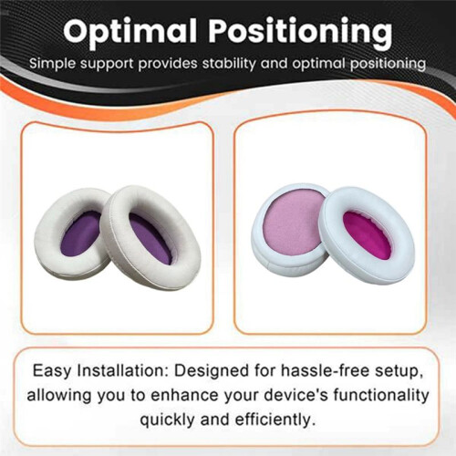 Replacement Ear Pads for  Cloud Silver II Headphone Soft Foam Ear Cushion Pads White+Red 1