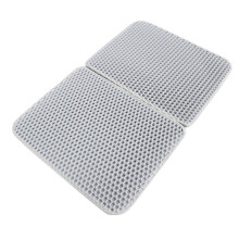 Tappetino Antipolvere per Lettiera per Gatto a Doppio Strato in EVA, Piegevole, Lavabile, Antiscivolo, 67x43,5 cm