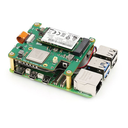 Para Raspberry Pi 5 CLB AI DP Kit para Raspberry Pi AI Kit PCIE para M.2 Placa de Expansão Hailo-8 CLB AI Developer Kit 1