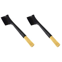 2X Doppel Kopf Kaffee Bürste Espresso Kaffee Mühle Maschine Saubere Bürste Matcha Tastatur Werkzeug Kaffee Pulver Bürste