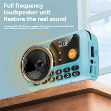 Radio FM Portatile con Altoparlante Wireless e Registratore con Schermo LED, Supporto per Scheda TF e Disco U per Casa, Esterni, B