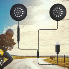 Wired Headphones with Mic and Volume Control Motorcycle Helmet Headset Music Stereo Earphone for Skiing Riding Climbing