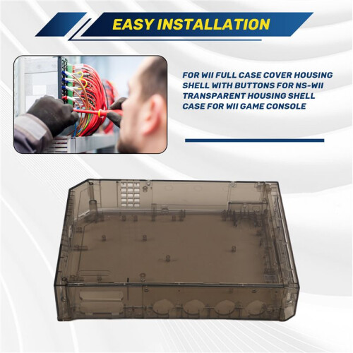 For  Full Case Cover Housing Shell with Buttons - Transparent Housing Shell Case for  Game Console C 2