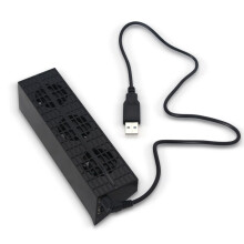 DOBE Wentylatory Chłodzące Zewnętrzna Chłodnica Hosta USB Wentylator Sterowany Temperaturą do Konsoli dla PS4 Slim Gier