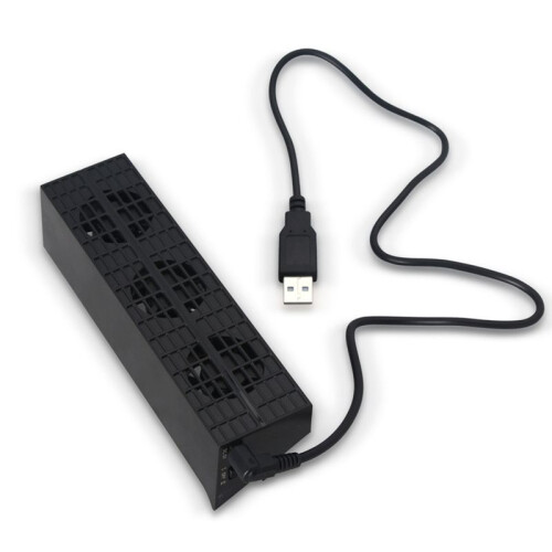 DOBE Cooling Fans USB External Host Cooler Temperature Controlled Fan for PS4 Slim Gaming Console