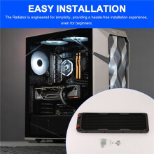 Water Cooling Aluminum Radiator 18 Pipe 360mm Heat Sink for Computer Heatsink Exchanger Liquid Cooler