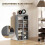 Homcom HOMCOM Set of 2 CD Storage Unit DVD Shelf with Adjustable Shelves Light Grey 6
