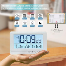 Battery Operated Digital Clock,Simple Alarm Clock for Bedrooms Shelf Desk Bedside ,Travel Alarm Clock with Dual Alarm