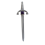 Scottish Sword With Purple Gemstone Solid Silver Kilt Pin 1