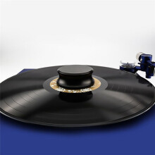 Aluminum Vinyl Record Weight Stabilizer Disc Balanced Clamp for Turntable LP Record Player Accessories Silver