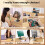 Multifunction Phone Tablet Desk Stand 360 Rotating Foldable Holder for  Live Streaming Tablets Smartphone White 8