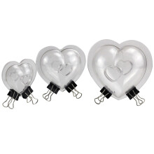 6 Peças DIY Chocolate Mold 3D Love Heart Mold Baking Candy Mold Bolo Decoração Cozinha Assando Pastelaria Confeitaria Ferramenta